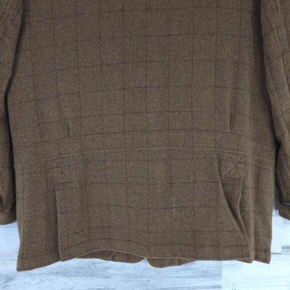 VINTAGE LL BEAN COAT MEN'S SZ LARGE BROWN JACKET PARKA QUILTED CHECK THINSULATE - Picture 7 of 16